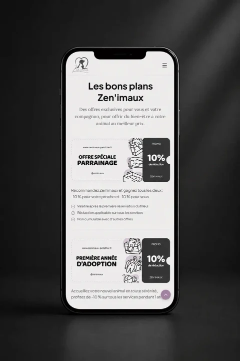Aperçu du site web de Zenimaux, pet-sitter professionnel à Montigny-le-Roi