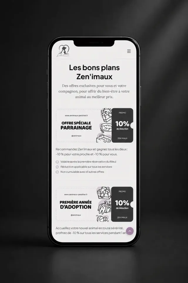 Aperçu du site web de Zenimaux, pet-sitter professionnel à Montigny-le-roi.