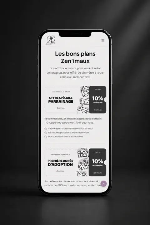 Aperçu du site web de Zenimaux, pet-sitter professionnel à Montigny-le-roi.