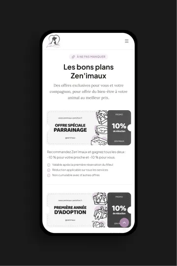 Aperçu du site web de Zenimaux, pet-sitter professionnel à Montigny-le-roi.
