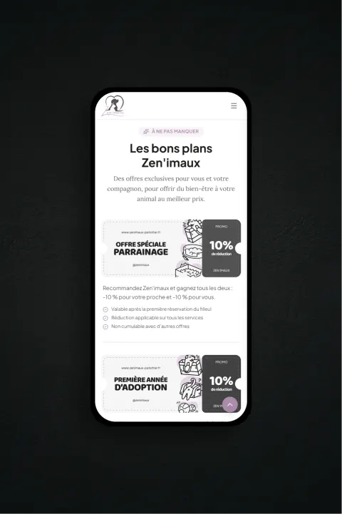 Aperçu du site web de Zenimaux, pet-sitter professionnel à Montigny-le-roi.