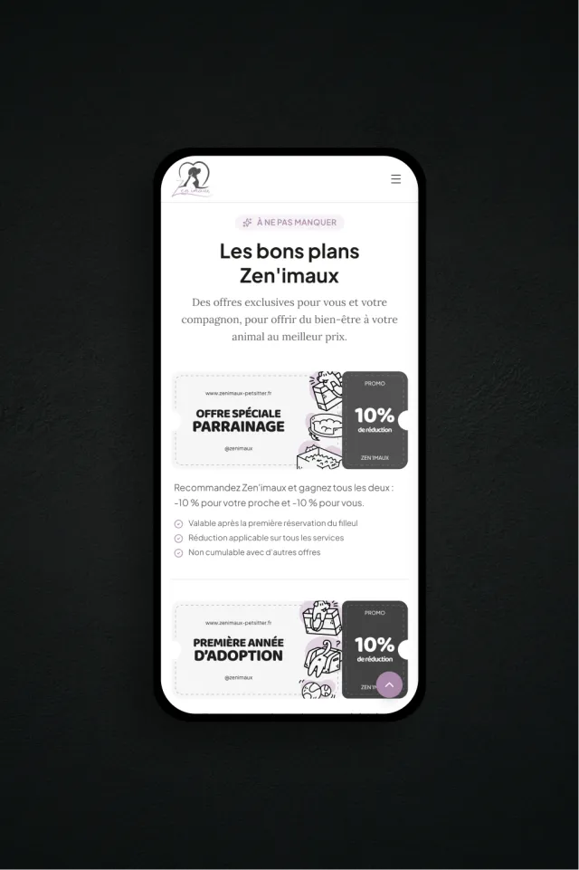 Aperçu du site web de Zenimaux, pet-sitter professionnel à Montigny-le-roi.