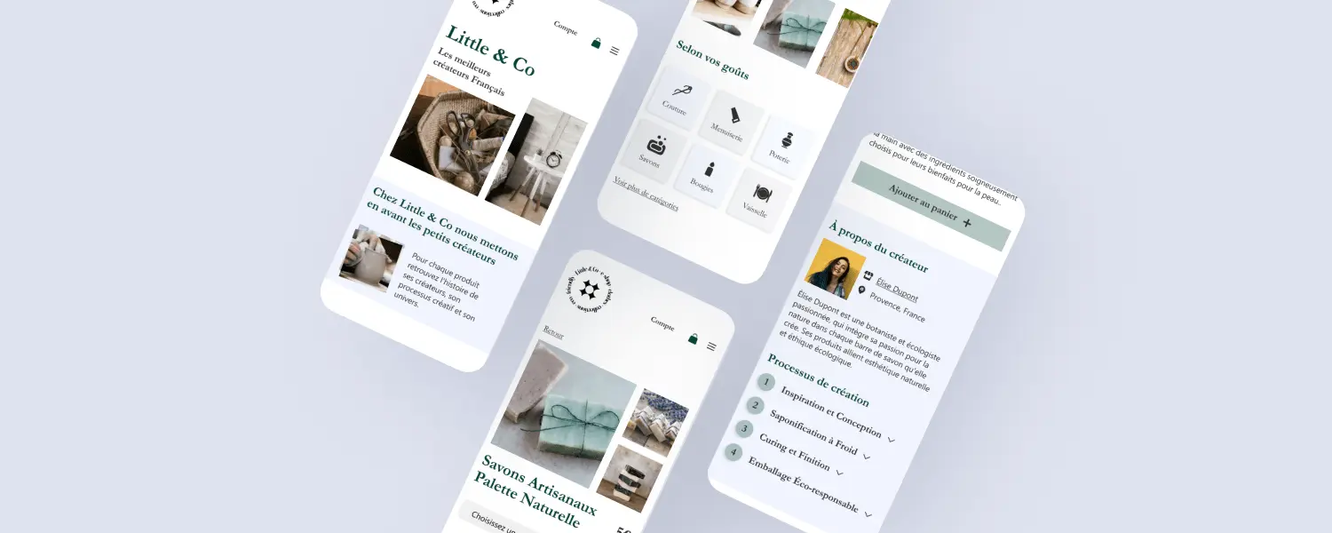 Mockup du site de Little & Co