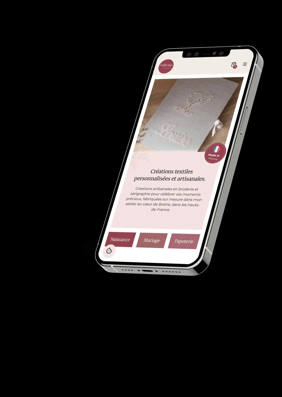 Mockup d'un site vitrine développé par Alexis Pennel.