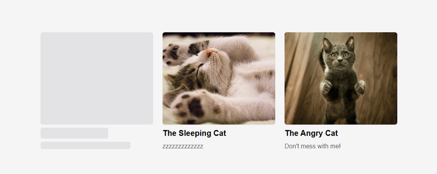 Composant de cartes avec skeleton loader en React.js et Tailwind CSS